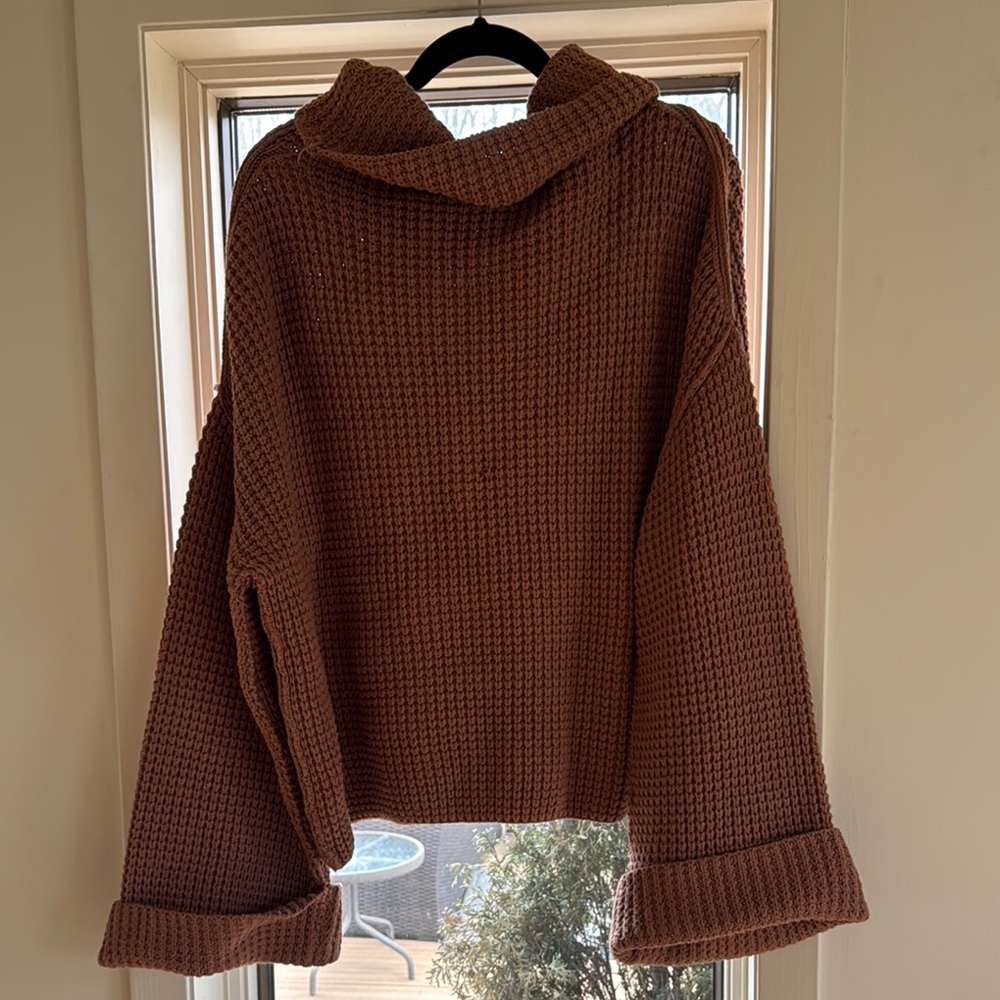 Cozy Brown Knit Sweater
